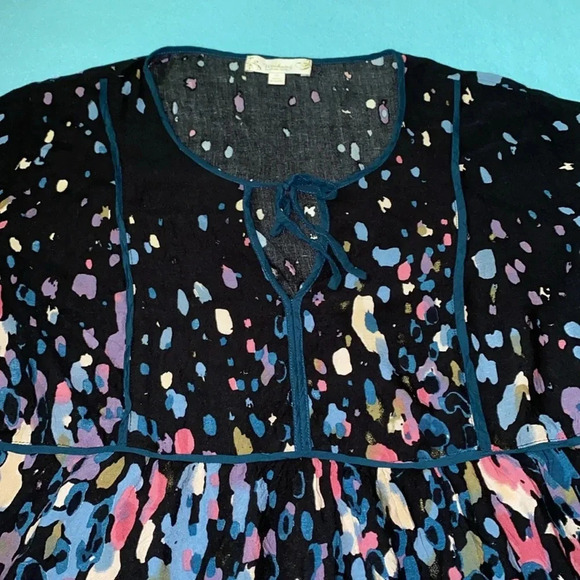 WEEKEND Suzanne Betro tunic balloon long sleeve ties at neck and wrists size 3X - Picture 3 of 10